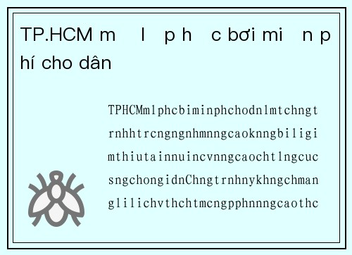 TP.HCM mở lớp học bơi miễn phí cho dân