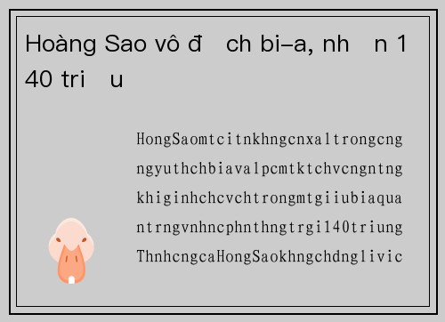 Hoàng Sao vô địch bi-a, nhận 140 triệu